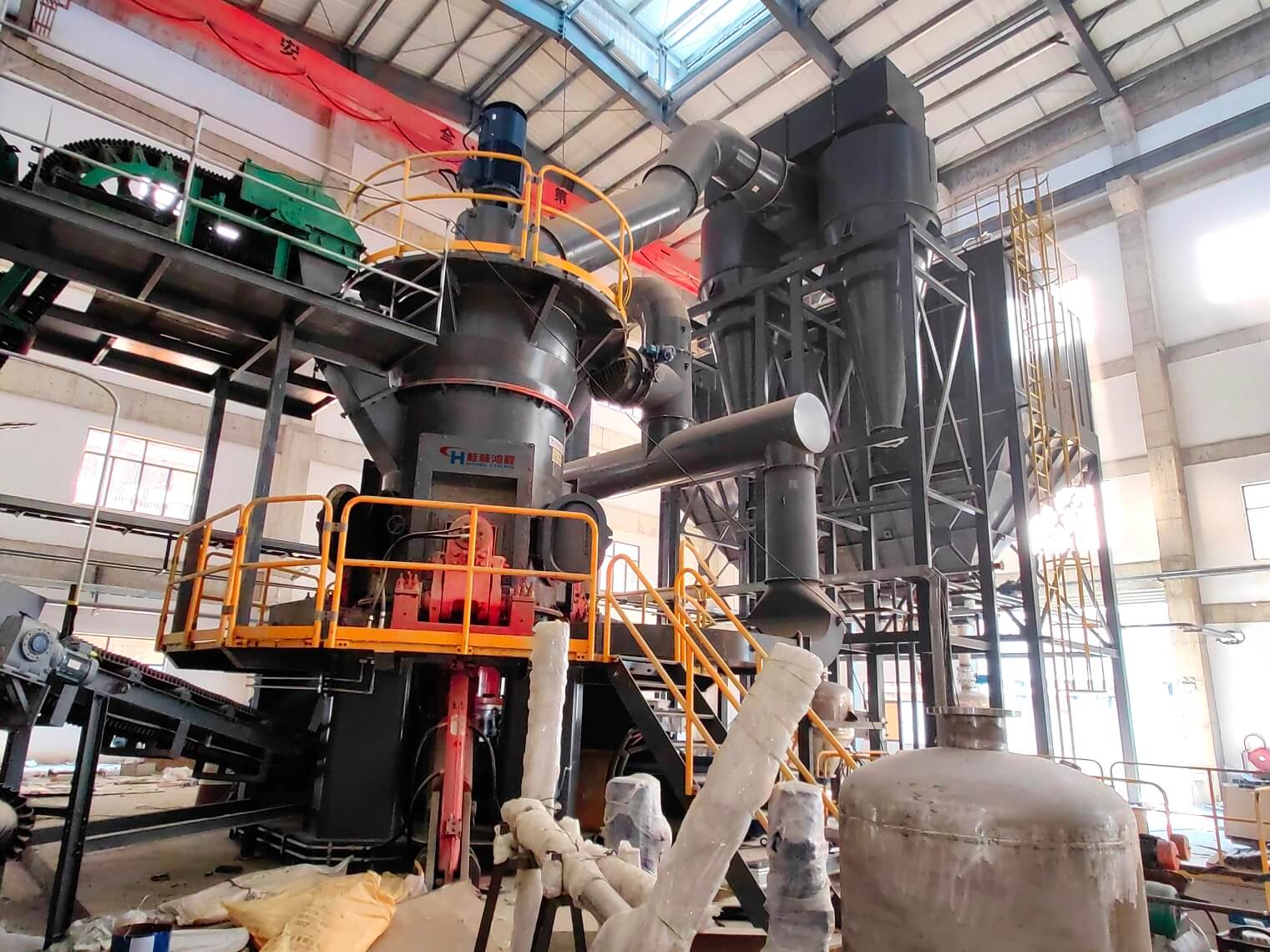 Phosphorus slag powder production process for concrete